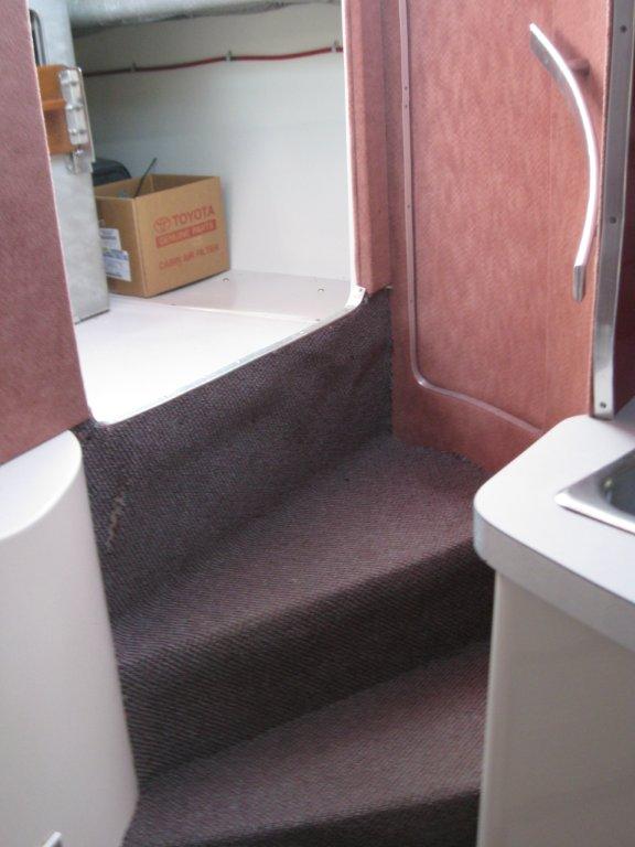 the "Doris Day" Stairway during the refit remains unchanged today